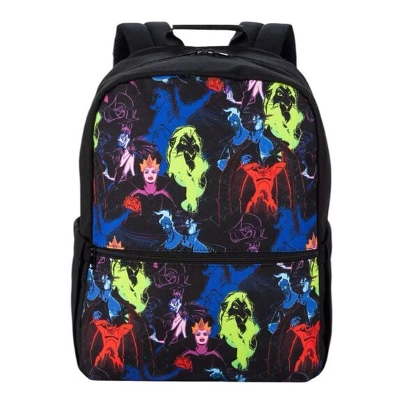 Disney Villains Canvas Backpack 16" Evil Queen Hades Chernabog Scar Yzma - Picture 1 of 8